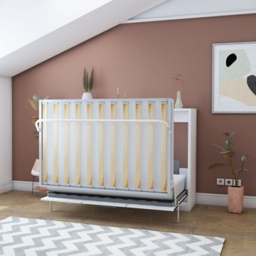 Zložljiva zakonska postelja Capsule bela 164x52x120H