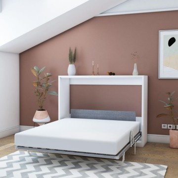 Zložljiva zakonska postelja Capsule bela 164x52x120H