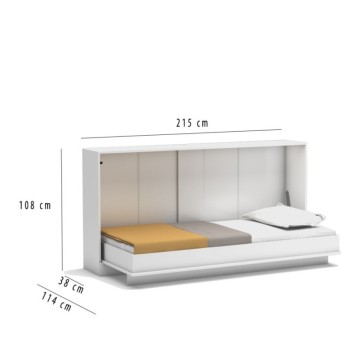 Life enojna postelja na kolesih bela 215x38x108H