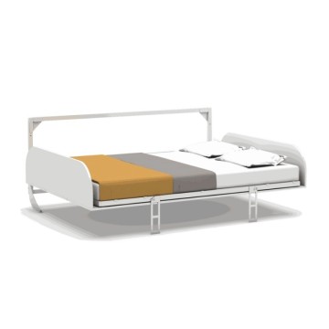 Preprosta bela dvojna postelja 214x38x148H