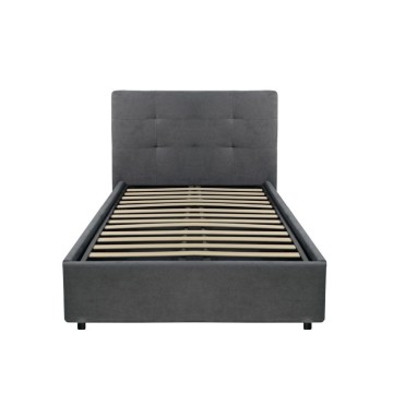 Posoda za enojno posteljo tkanina pepelnato siva Ascoli 102x195x105H