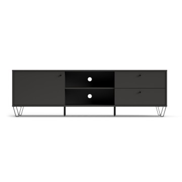 Aldo1 antracitno TV stojalo s predali in odprtim predalom 182x40x50,1H