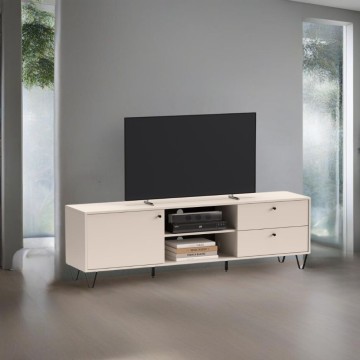 Aldo1 kašmirska TV omarica s predali na vratih in odprtim predalom 182x40x50,1H