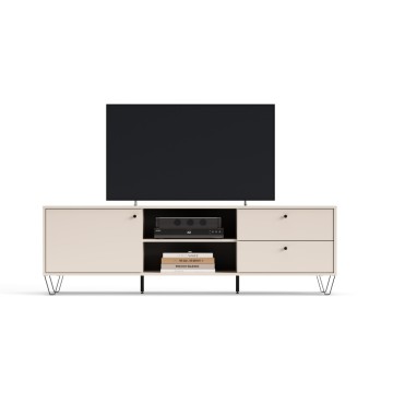 Aldo1 kašmirska TV omarica s predali na vratih in odprtim predalom 182x40x50,1H