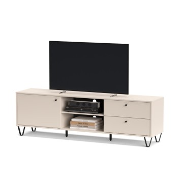 Aldo1 kašmirska TV omarica s predali na vratih in odprtim predalom 182x40x50,1H