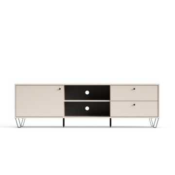 Aldo1 kašmirska TV omarica s predali na vratih in odprtim predalom 182x40x50,1H