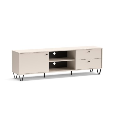 Aldo1 kašmirska TV omarica s predali na vratih in odprtim predalom 182x40x50,1H