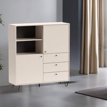 Bivak s predali in odprtim predalom kašmir ALDO6 123,6x40x135H