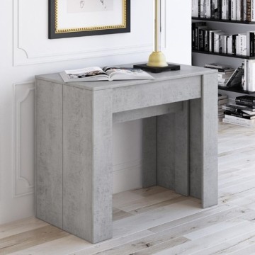 Raztegljiva konzolna mizica Luka cementne barve 90x51,6x76,6H