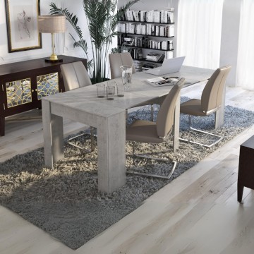 Raztegljiva konzolna mizica Luka cementne barve 90x51,6x76,6H