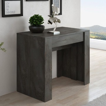 Raztegljiva konzolna mizica Luka oksidne barve 90x51,6x76,6H