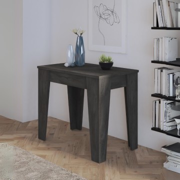 Prostorsko varčna raztegljiva konzolna mizica v barvi oksida Petra 90x53,6x75,2H