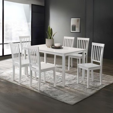 Dori bela pravokotna miza 140x80x74H