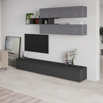 Betonska in antracitna stena za shranjevanje 250x40x206H