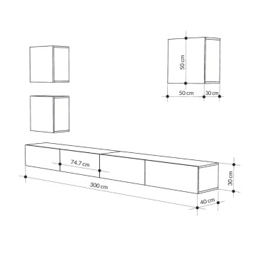 Marte 300x40x170H stena za shranjevanje turtledove