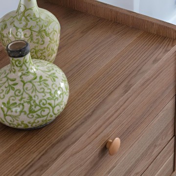 Bivak 2 vrati in 3 predali z odprtimi predali medeni hrast Dolce 206x45x85H