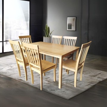 Pravokotna hrastova miza Dori 140x80x74