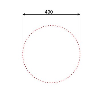SA02 vgradno okroglo kuhinjsko korito iz nerjavnega jekla premera 51 cm
