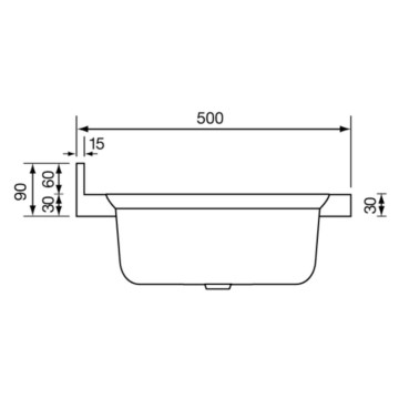 120x50 2 skleda za pomivalno korito z desnim robom za kapljanje Mondial inox
