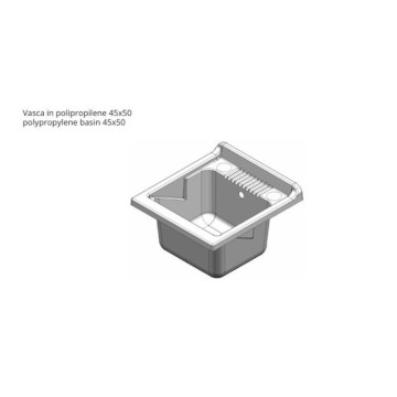 Vrtna bela umivalna enota 45x50x85 PVC