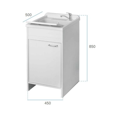 Vrtna bela umivalna enota 45x50x85 PVC