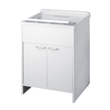 Vrtna bela umivalna enota 60x60X85 PVC