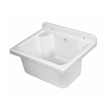 Zunanji beli umivalnik iz smole Rocco 42,5x34,5x82