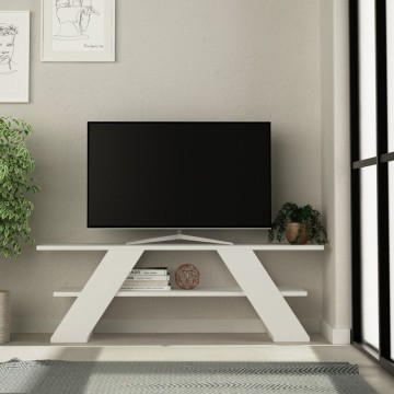 Odprto TV stojalo Farfalla 120 2 polici bela