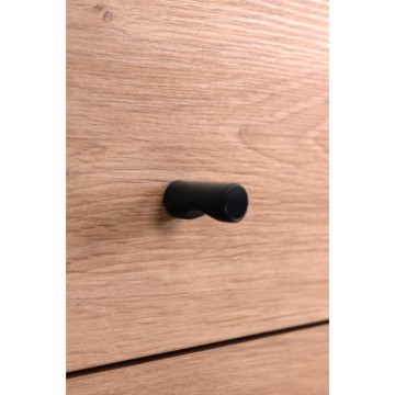 Vhodna omarica z rebrasto sprednjo stranjo in ogledalom Medan42B barva antracit hrast 122x37x190H