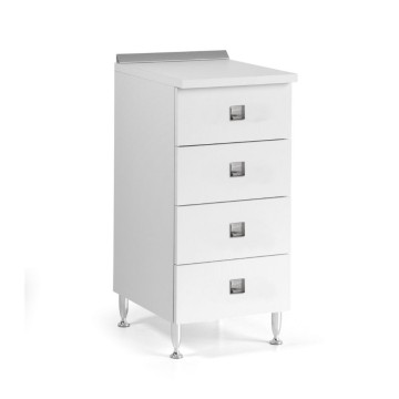 Kuhinjska komoda s 4 predali 40x50x87H bela MONTATA