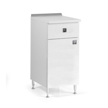 Bela omarica s predalom in levimi vrati 40x50x87H MOUNTED
