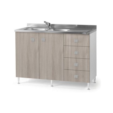 Osnovna enota umivalnika s predali desno elm 120x50x87H