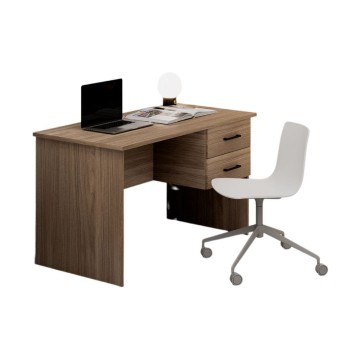 Pisalna miza Tiffany z dvema predaloma 119x64x75h barva naravnega oreha