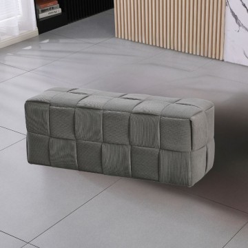 Siv pravokoten puf s tkanim učinkom Den 104x39x39H