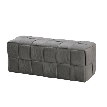 Siv pravokoten puf s tkanim učinkom Den 104x39x39H