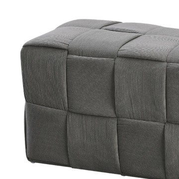 Siv pravokoten puf s tkanim učinkom Den 104x39x39H