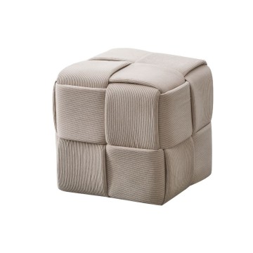 Kvadratni puf v barvi goloba s tkanim učinkom Den 39x39x39H