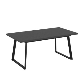 Raztegljiva miza z oksidnim vrhom in črnimi kovinskimi nogami Lavinya 170x90x75h