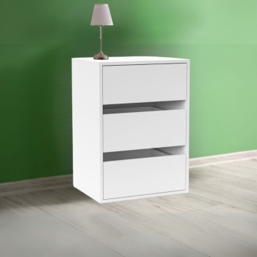 Smart ST2 bela komoda s 3 predali 50,8x39,6x71,3V