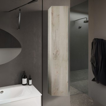 Basic1 beli bor Stenski viseči kopalniški stolpec 25x26x138H