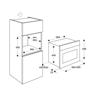 Forno microonde da incasso Bertazzoni F457MODMWTN 38 litri nero