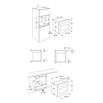 Forno microonde da incasso Bertazzoni F457MODMWTN 38 litri nero