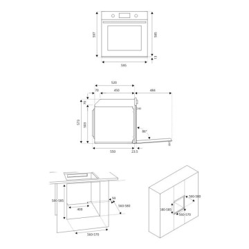 Vgradna pirolitična pečica Bertazzoni F6011MODPLZ razred A++ barvni cinkov LCD-zaslon
