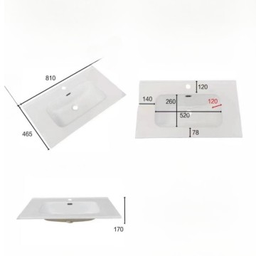 Modularna stenska kopalniška omarica v svetlo modri barvi s predali 80x45x50H