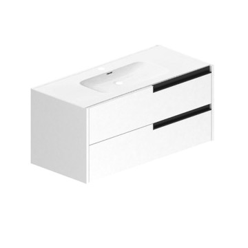 Modularna mat bela stenska kopalniška omarica s predali 100x45x50H