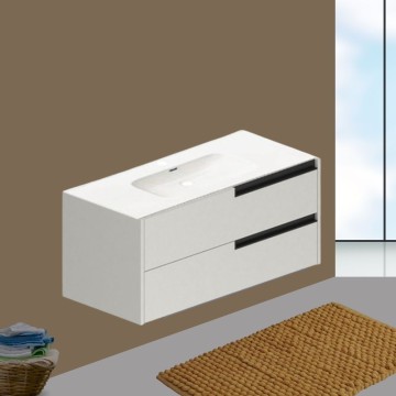 Modularna stenska kopalniška omarica kašmirske barve s predali 100x45x50H