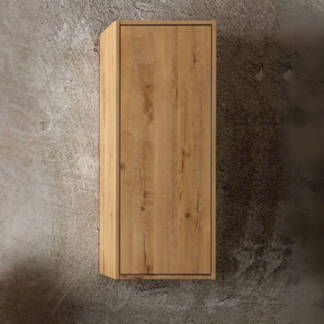 Push 35x30,5x90H stenska kopalniška omarica hrastove barve