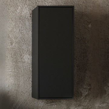 Stenska enota za kopalnico Push mat črna 35x30,5x90H