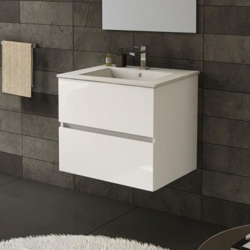 Sevilla bela 60x44,6x52H stenska viseča kopalniška omarica: eleganca in praktičnost za sodobno kopalnico