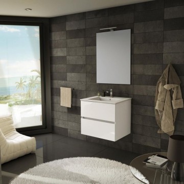 Sevilla bela 60x44,6x52H stenska viseča kopalniška omarica: eleganca in praktičnost za sodobno kopalnico